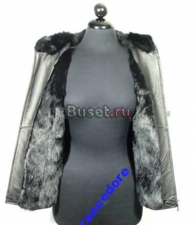 Новая жилетка из кожи на меху кролика 46 размер Москва