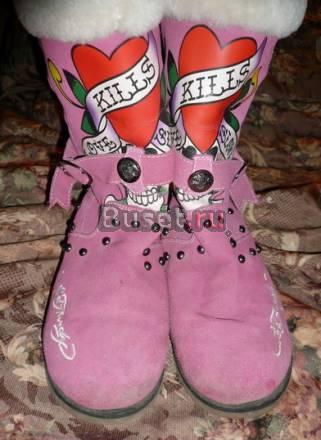 Женские сапоги из овчины Ed Hardy Москва