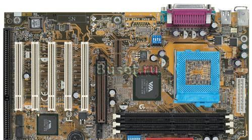 Мат.плата s370 Gigabyte GA-6vtxe (есть ISA) +Проц Москва