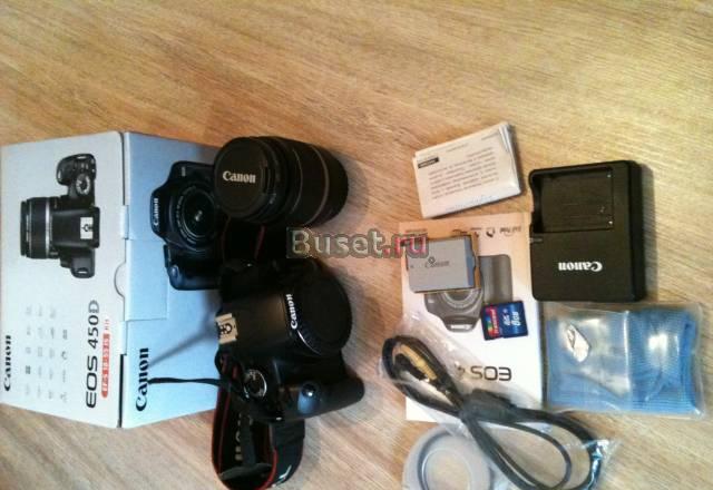 Canon 450D kit + комплект (батарея, фильты) Москва
