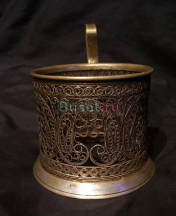 Подстаканники старинные, мельхиор и серебро Москва
