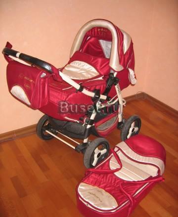 Детская коляска-трансформер saturn adamex красная Москва