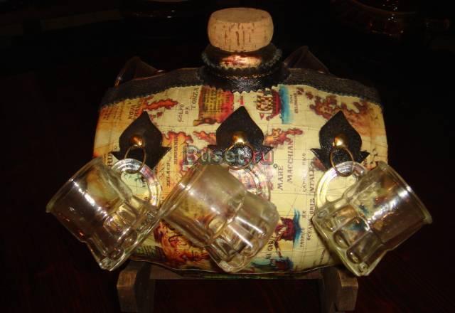 Боченок со стаканчиками для вина и пива Москва