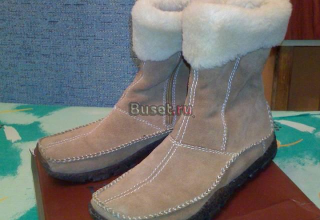 Отличные полусапожки замша беж, овчинка 40 размер Москва