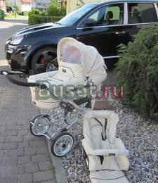 Emmaljunga 2в1 Mondial Duo бежевая кожа Москва