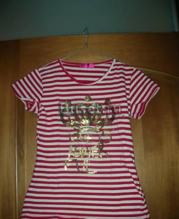 Полосатая футболка с пайетками Москва