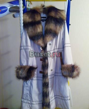 Пуховик с меховым воротником Москва