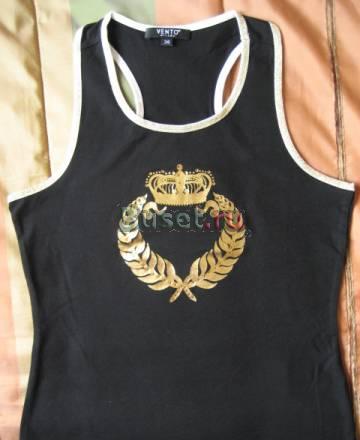 Стильный топ с аппликацией и стразами р. 42-44 Москва