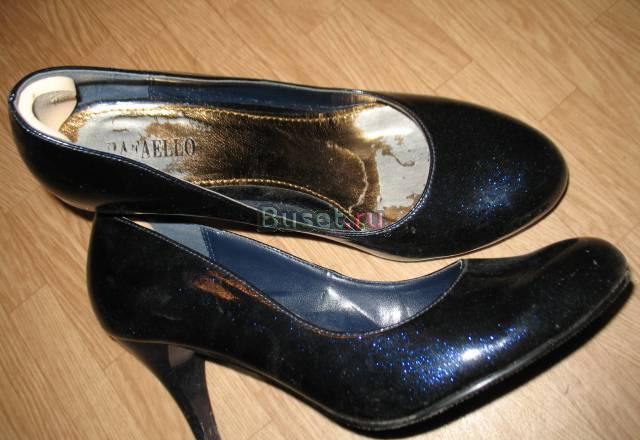 Туфельки синего цвета с таинственным блеском Санкт-Петербург