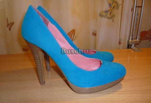Новые бирюзовые туфли велюр р.35 Москва