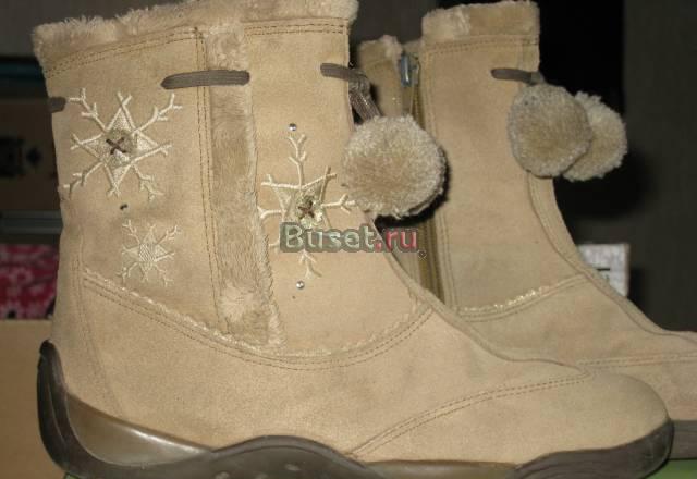 Осенние кожанные сапоги для девички ecco Москва