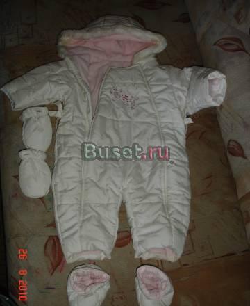 Комбинезон флисовый для девочки 3-6 мес Москва
