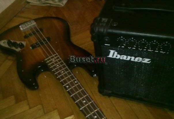 Бас-гитара Эштон, усилитель Ибанез на 10 ватт Москва