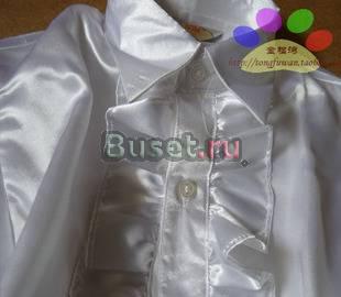 Блузка белая атласная с длинным рукавом на манжете Санкт-Петербург