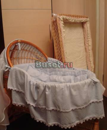 Колыбель плетеная (лоза),пеленальный столик Москва