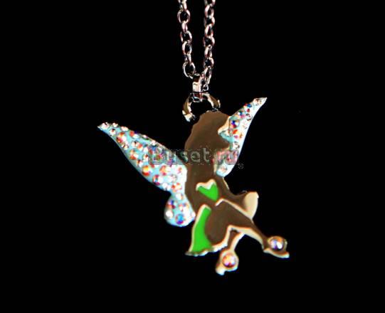 Украшение сваровски на шею  с подвеской Москва