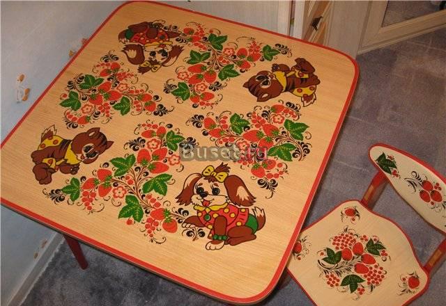 Стол + стул с с холодной росписью (Хохлома) Санкт-Петербург