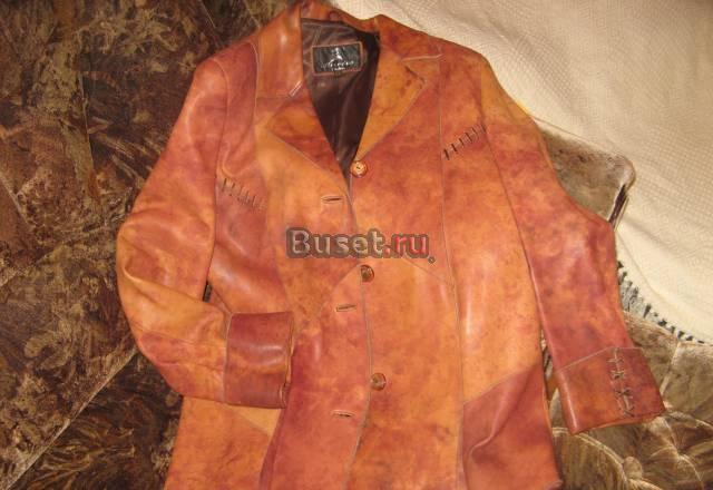 Кожанная куртка коричневая 46-50р Санкт-Петербург