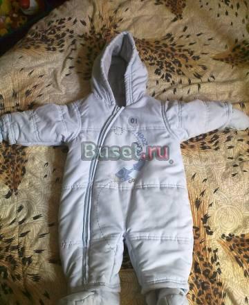 Комбинезон осень-весна 3-6мес + шапочка Москва