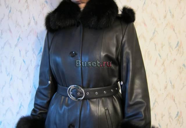 Кожаное пальто женское Москва