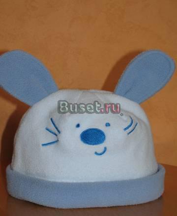 Шапочка осень-весна флисовая 0-3мес Москва