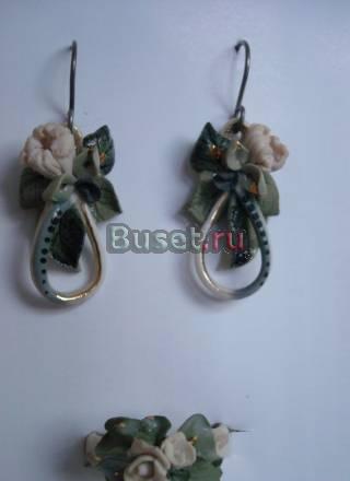 Набор  сереги + кольцо Москва