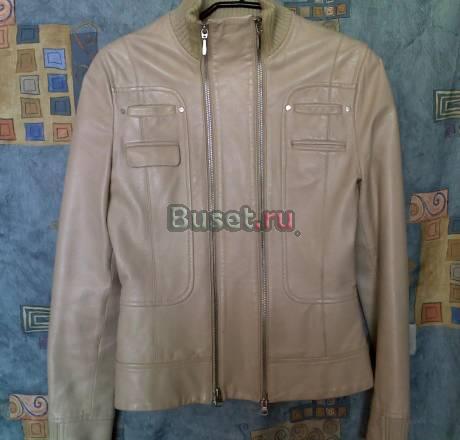 Кожаная куртка Mango бежевая размер м Москва