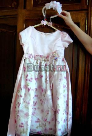 Шикарное розовое платье на девочку 5-7 лет Москва