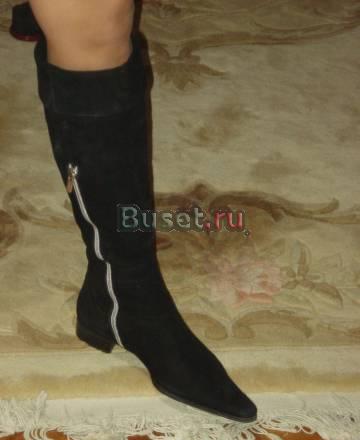 Ботфорты замшевые Италия.Новые. Зима Москва