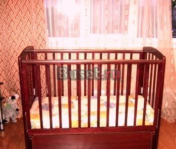 Кроватка маятник из бука+кокосовый высокий матрас Москва