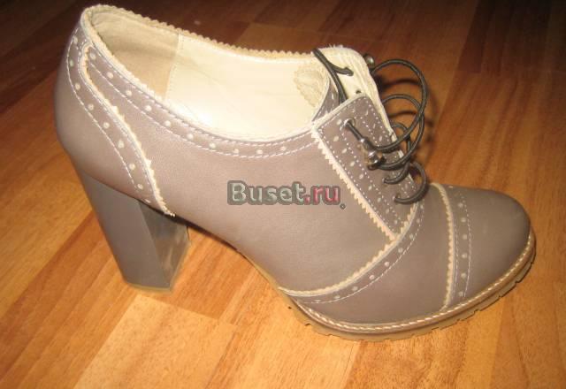 Новые стильные кожаные серые ботильоны Москва