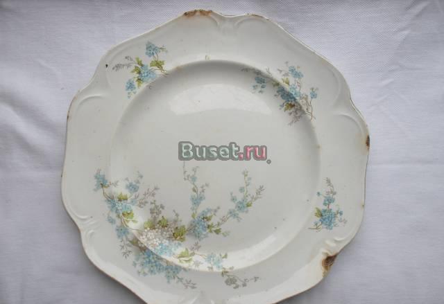 Фарфоровая тарелка 19 век Санкт-Петербург