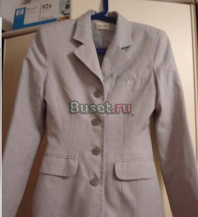 Пиджак серенький.Материал под лен Москва