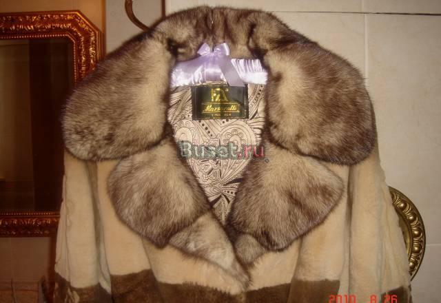 Новая шуба из щипаного бобра с лазерным рисунком Москва