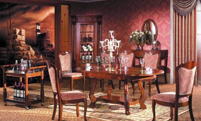 Стол Р-52, массив гевеи, цвет орех Москва