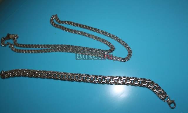 Цепь серебро 925 проба, дл. 65 см, вес 100 гр Санкт-Петербург