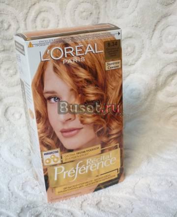 Краска для волос l"oreal 8.34 recital preference Москва