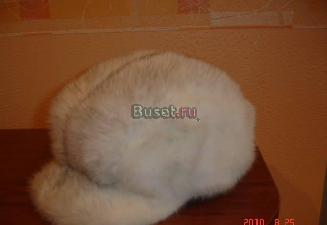 Шапка - кепка из белой норки-крестовки Санкт-Петербург