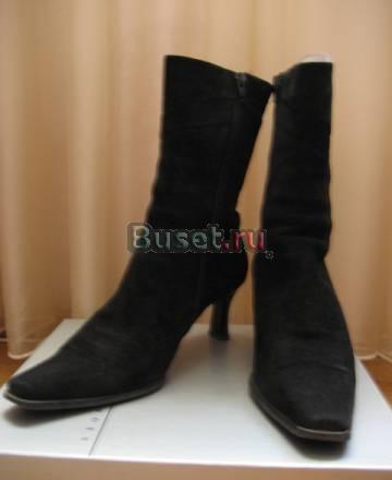 Замшевые мягкие сапоги р.39 Москва