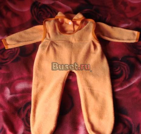 Ярко оранжевый новый махровый костюмчик, р 68-74 Санкт-Петербург