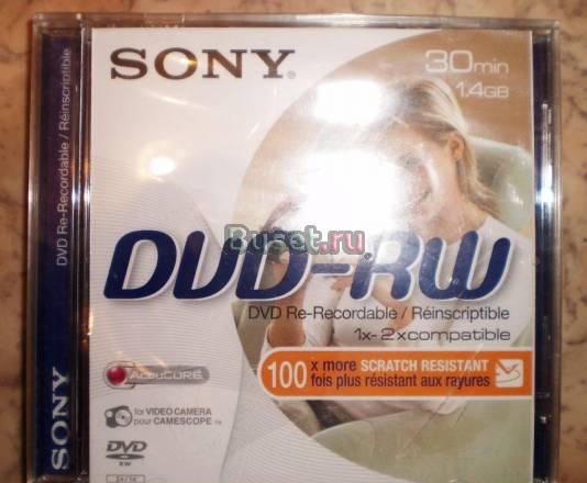 Диск Sony DVD-RW 30 min 1.4 Gb Москва