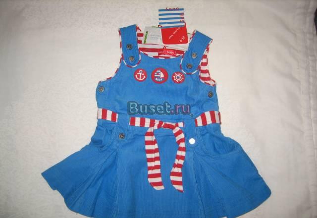 Новое озорное вельв. платье Sela 6-12мес(до 74) Москва