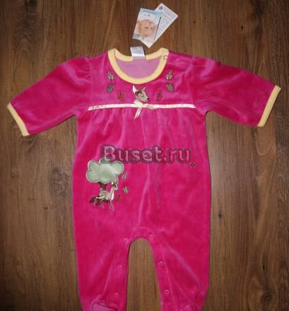 Новый велюровый комбинезон 3-6 мес р.68 Москва