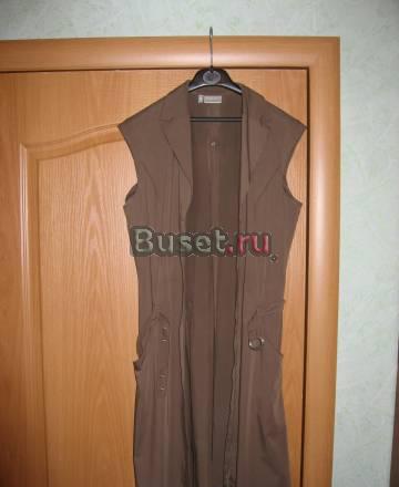 Коричневое офисное платье Москва