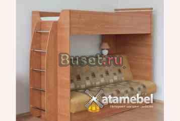 Детская двухярусная кровать с диваном Москва
