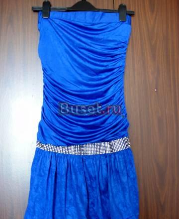 Красивое вечернее синее платье Москва
