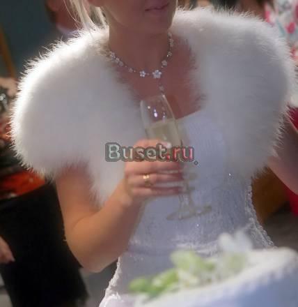 Шикарная свадебная накидка из лебяжьего пуха Москва