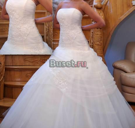 Свадебное платье,декорировано вышивкой со стразами Москва