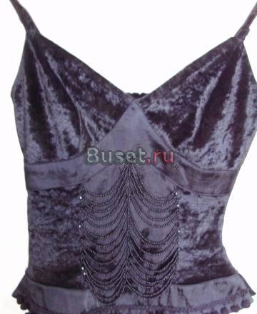 Топ готика, имитация корсета. чёрный Москва