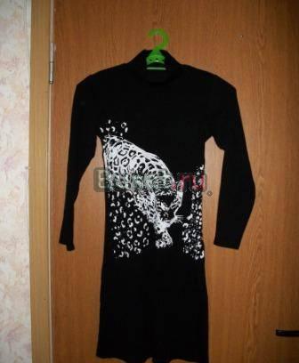 Недорого трикотажное платье с принтом леопарда Москва